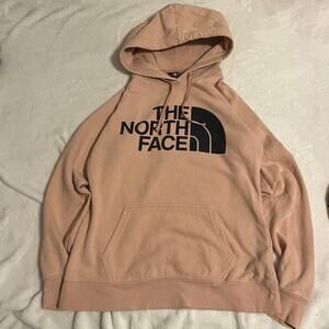 Pink and blue North Face hoodie size women’s medium
